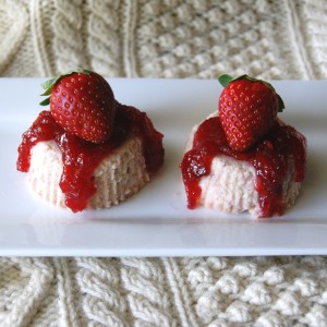 Valentine Mini Strawberry Cheesecakes